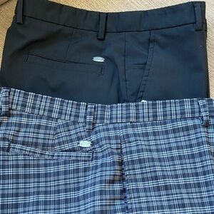 2 Greg Norman Collection Black and Plaid Men's Shorts size 34